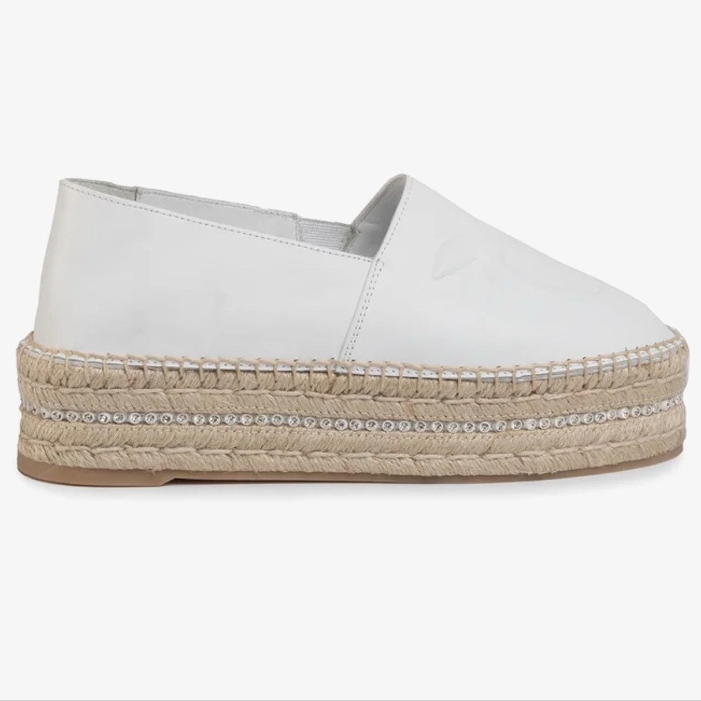 Pinko Julian white leather espadrilles Authentic sz 10